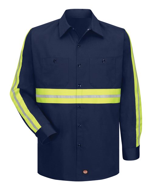 Enhanced Visibility Long Sleeve Cotton Work Shirt | USA Decoration