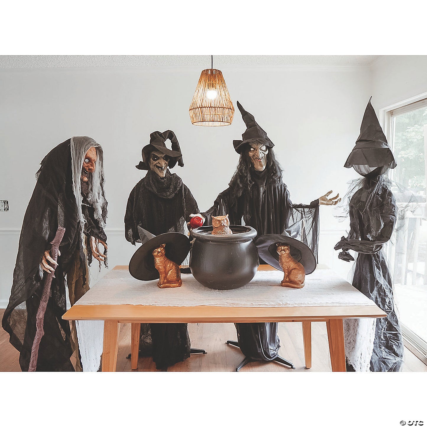 63" x 93" Standing Witch with Red Apple Halloween Decoration | USA Decoration®