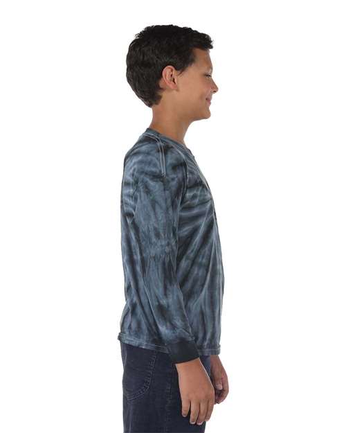 Youth Cyclone Tie-Dyed Long Sleeve T-Shirt | USA Decoration
