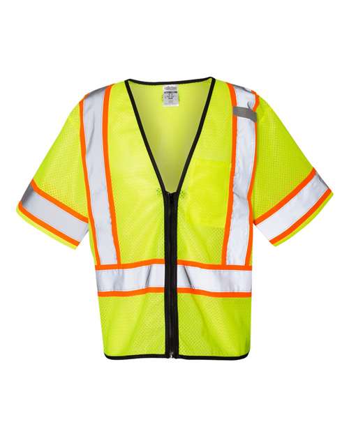 Class 3 Mesh Zippered Vest | USA Decoration