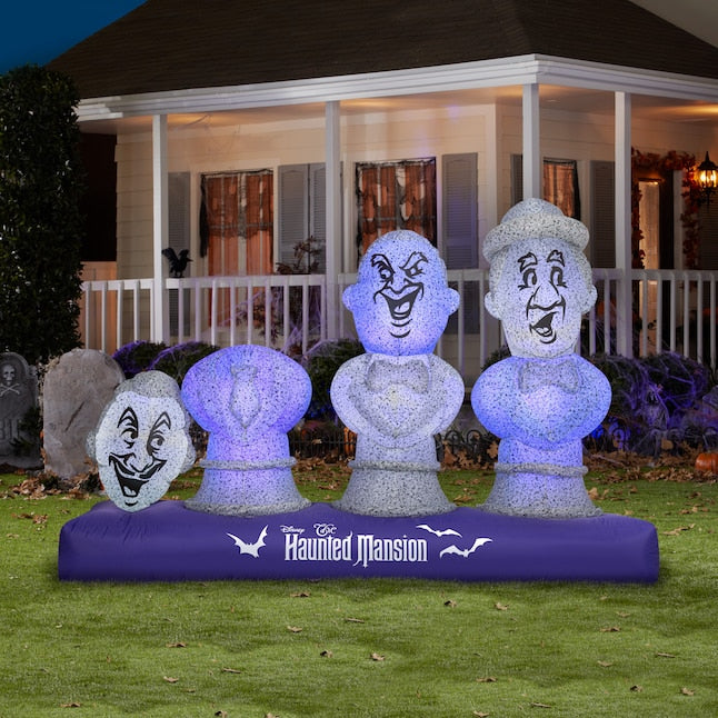 Gemmy 5.51-ft Musical Lighted Disney The Haunted Mansion Hitchhiking Ghosts Haunted House Inflatable | USA Decoration