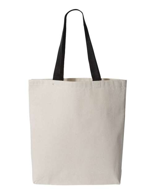 11L Canvas Tote with Contrast-Color Handles | USA Decoration