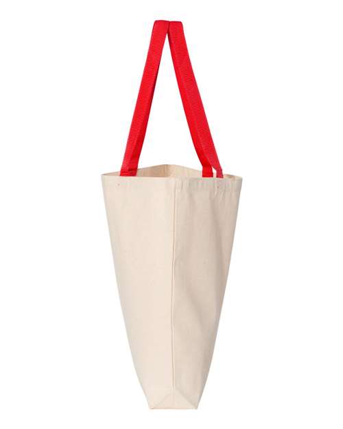 11L Canvas Tote with Contrast-Color Handles | USA Decoration