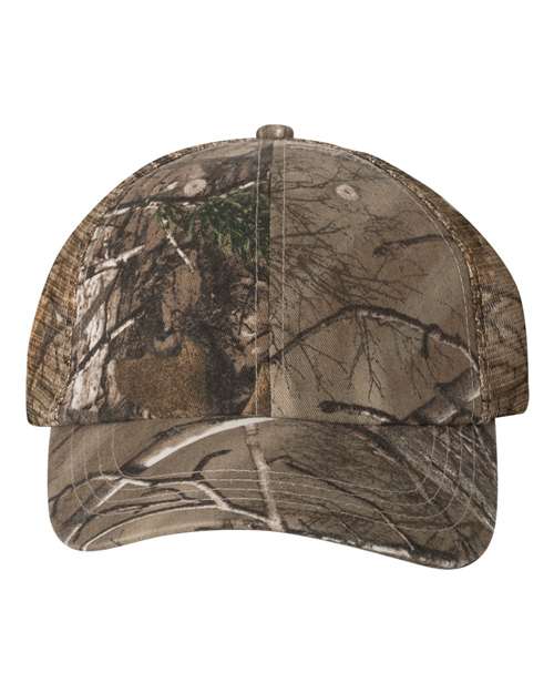 Licensed Camo Washed Mesh Cap | USA Decoration