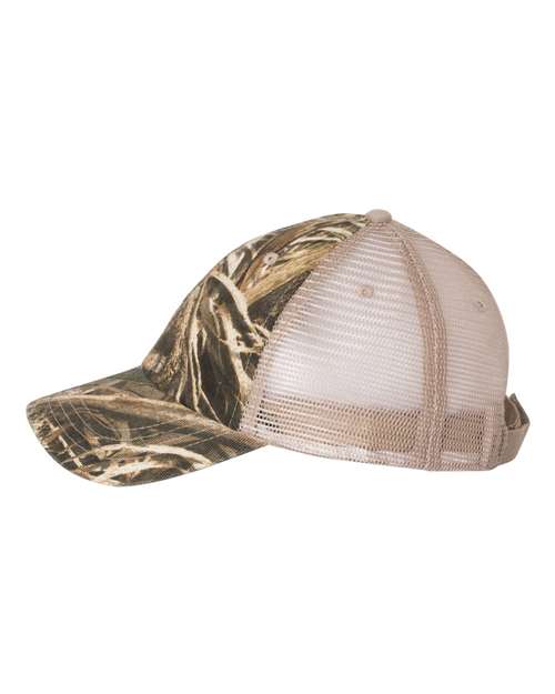 Licensed Camo Washed Mesh Cap | USA Decoration