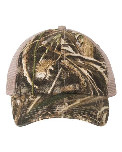 Licensed Camo Washed Mesh Cap | USA Decoration