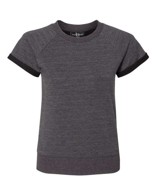 Women's Sweetheart French Terry Short Sleeve Pullover Sweatshirt | USA Decoration