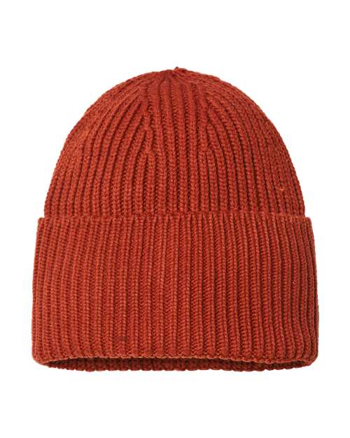 Sustainable Chunky Rib Cuffed Beanie | USA Decoration
