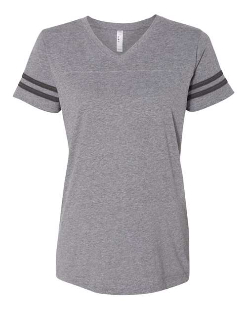 Women's Football V-Neck Fine Jersey Tee | USA Decoration