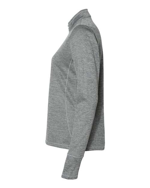 Women's Brushed Terry Heathered Quarter-Zip Pullover | USA Decoration