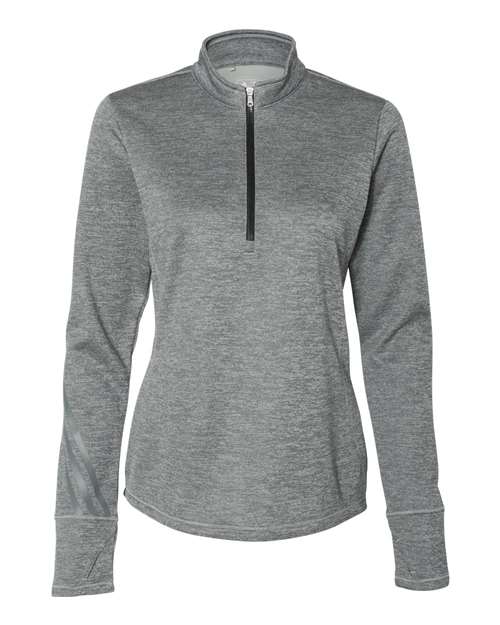Women's Brushed Terry Heathered Quarter-Zip Pullover | USA Decoration