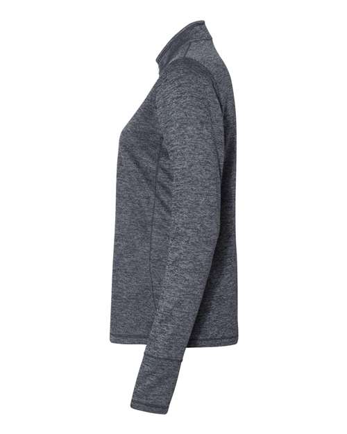 Women's Brushed Terry Heathered Quarter-Zip Pullover | USA Decoration