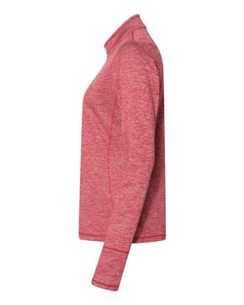 Women's Brushed Terry Heathered Quarter-Zip Pullover | USA Decoration