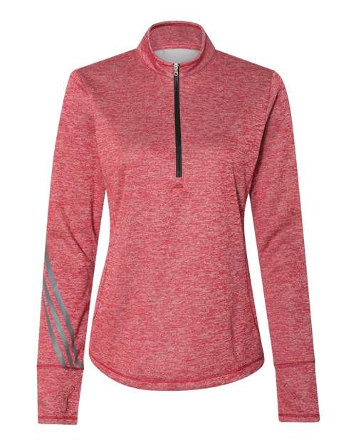 Women's Brushed Terry Heathered Quarter-Zip Pullover | USA Decoration