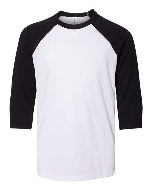 Youth Three-Quarter Sleeve Baseball Tee | USA Decoration