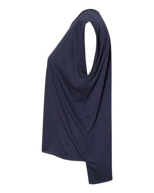 Women’s Flowy Rolled Cuffs Muscle Tee | USA Decoration