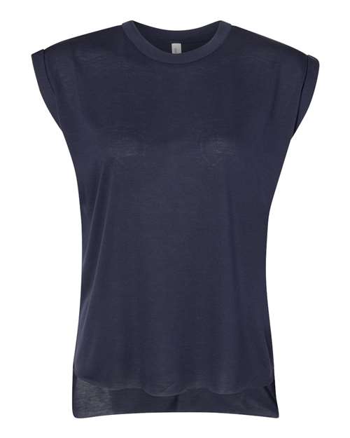 Women’s Flowy Rolled Cuffs Muscle Tee | USA Decoration