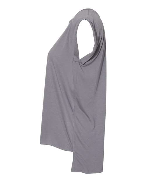 Women’s Flowy Rolled Cuffs Muscle Tee | USA Decoration