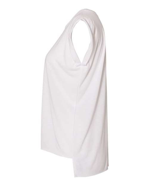 Women’s Flowy Rolled Cuffs Muscle Tee | USA Decoration