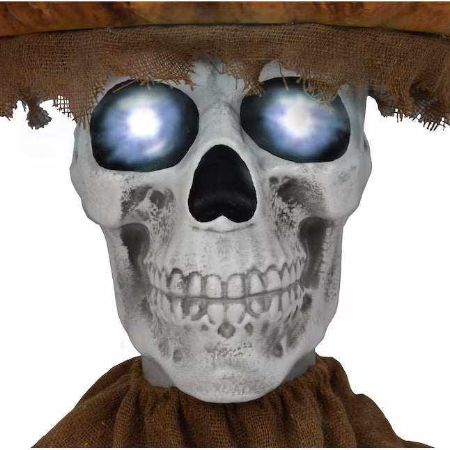 Haunted Living 4-ft Pop Up Pumpkin with Skeleton Motion Activated Lighted Animatronic