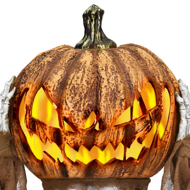 Haunted Living 4-ft Pop Up Pumpkin with Skeleton Motion Activated Lighted Animatronic