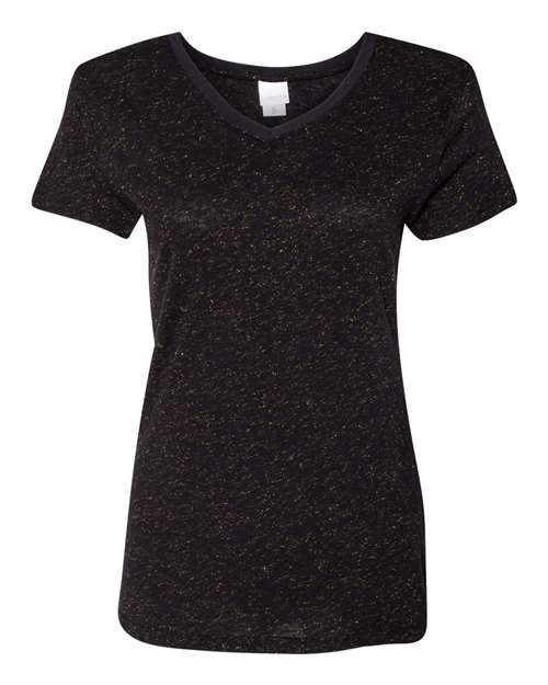 Women’s Glitter V-Neck T-Shirt | USA Decoration