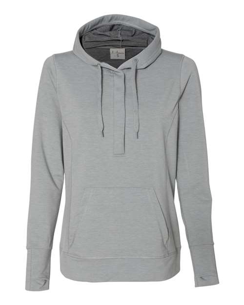 Women’s Omega Stretch Snap-Placket Hooded Pullover | USA Decoration