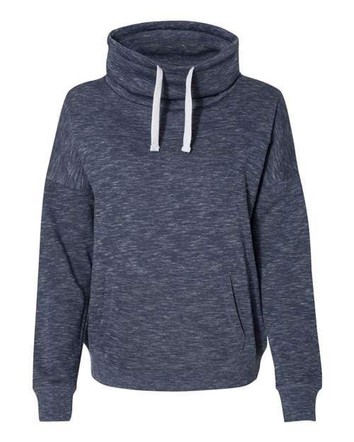 Women’s Mélange Fleece Cowl Neck Sweatshirt | USA Decoration
