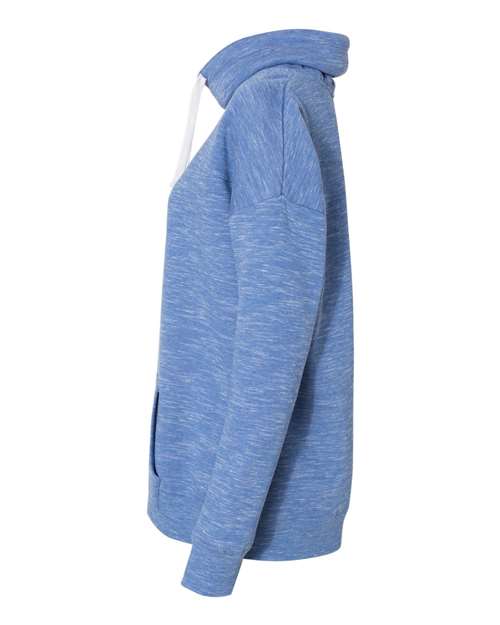 Women’s Mélange Fleece Cowl Neck Sweatshirt | USA Decoration
