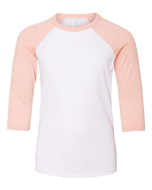 Youth Three-Quarter Sleeve Baseball Tee | USA Decoration