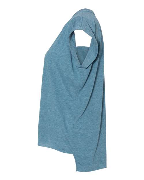 Women’s Flowy Rolled Cuffs Muscle Tee | USA Decoration