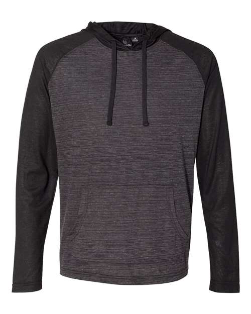 Yarn-Dyed Hooded Raglan Long Sleeve T-Shirt | USA Decoration