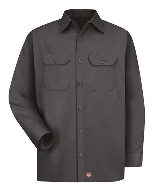 Utility Long Sleeve Work Shirt - Tall Sizes | USA Decoration