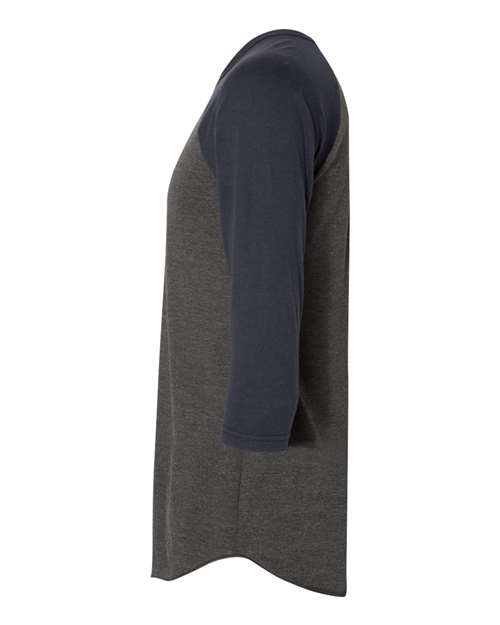 50/50 Raglan Three-Quarter Sleeve Tee | USA Decoration