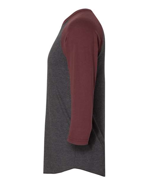 50/50 Raglan Three-Quarter Sleeve Tee | USA Decoration