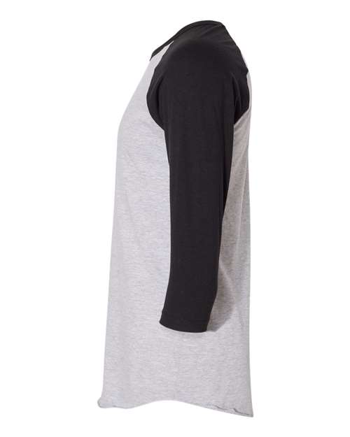 50/50 Raglan Three-Quarter Sleeve Tee | USA Decoration