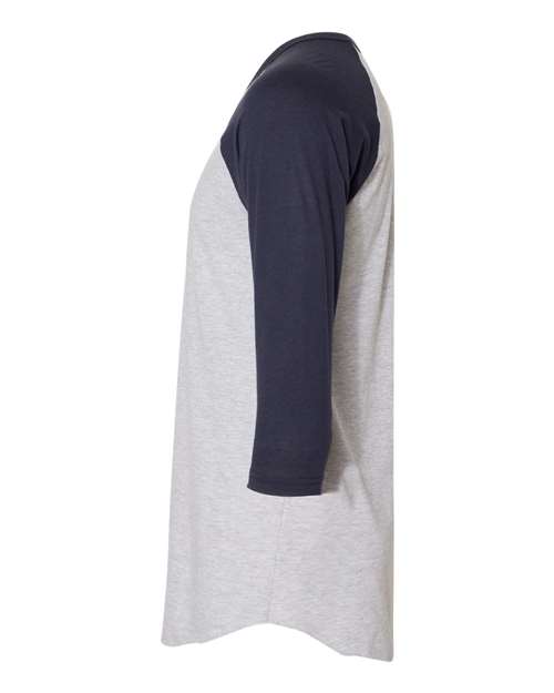 50/50 Raglan Three-Quarter Sleeve Tee | USA Decoration