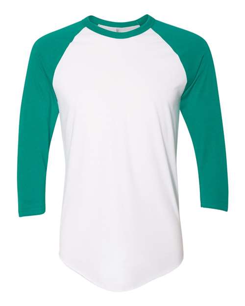 50/50 Raglan Three-Quarter Sleeve Tee | USA Decoration