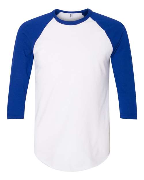 50/50 Raglan Three-Quarter Sleeve Tee | USA Decoration