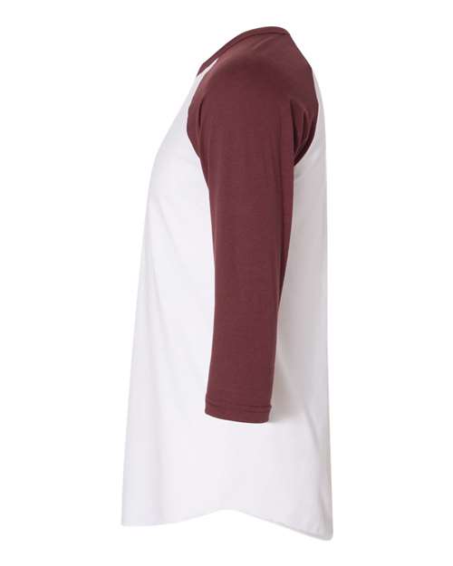 50/50 Raglan Three-Quarter Sleeve Tee | USA Decoration