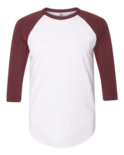 50/50 Raglan Three-Quarter Sleeve Tee | USA Decoration