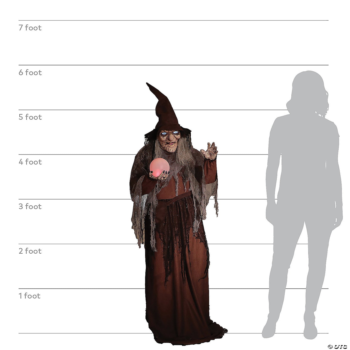 68" Soothsayer Digiteye Witch Prop | USA Decoration®