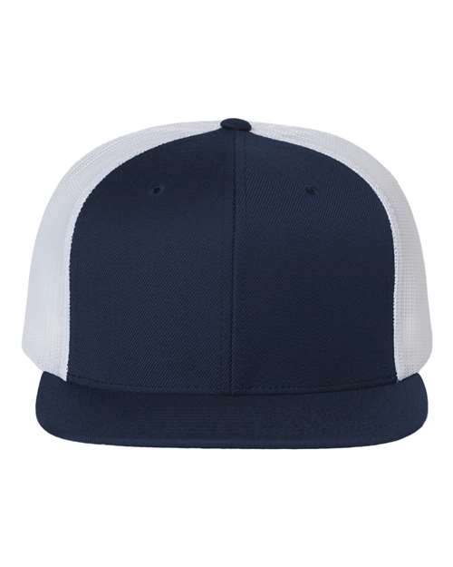 Wool Blend Flat Bill Trucker Cap | USA Decoration