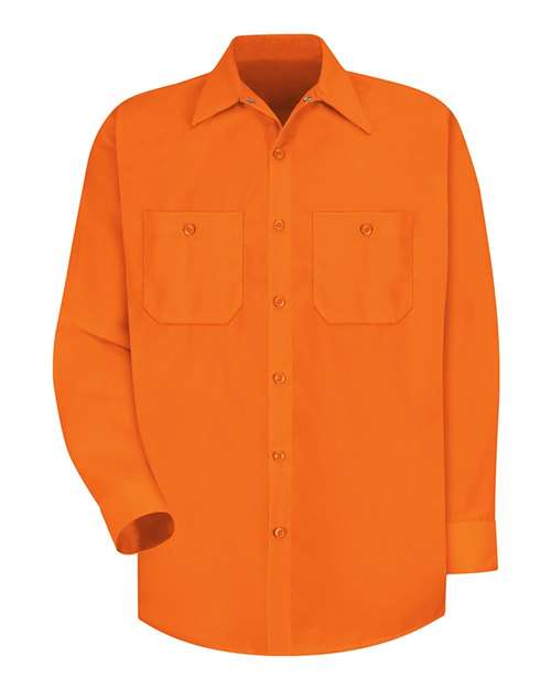 Enhanced Visibility Long Sleeve Work Shirt - Tall Sizes | USA Decoration