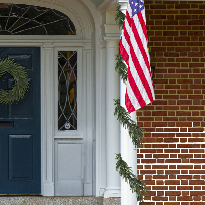 6 ft Glittered Candy Hanging Drop displayed as a holiday door decoration