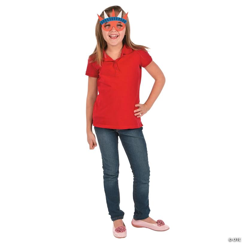6 3/4" x 4 3/4" Patriotic Red, White & Blue Glasses Craft Kit - Makes 12