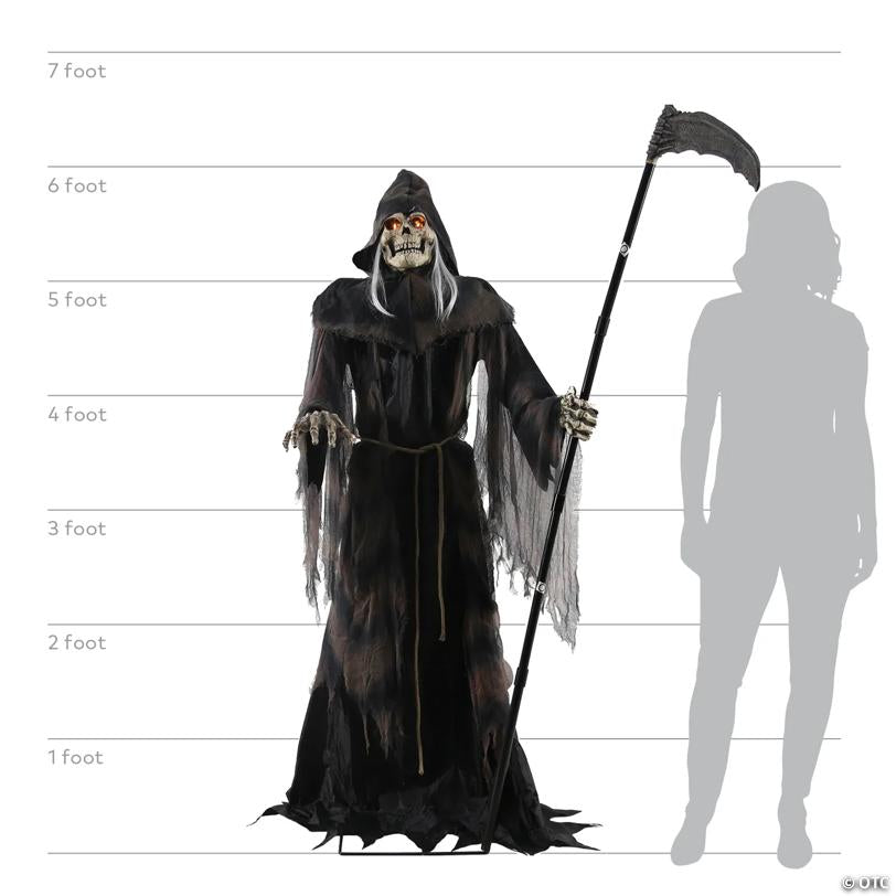 6 Ft. Lunging Reaper Animated Prop Standing Halloween Decoration