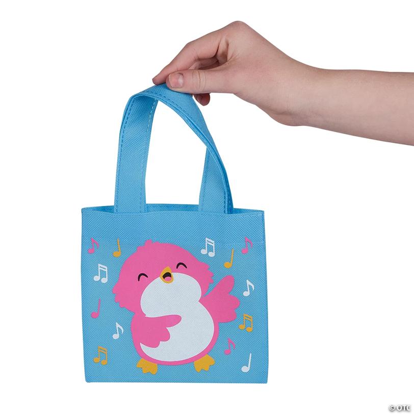 6" x 6" Mini Springtime Friends Character Nonwoven Tote Bags - 12 Pc.