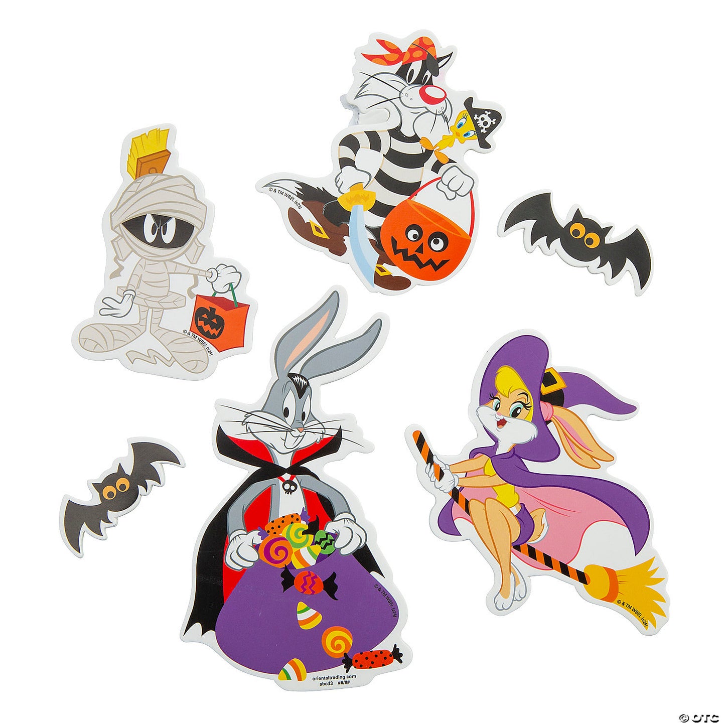 7 1/2" x 6" Looney Tunes™ Characters Pumpkin Decorating Craft Kit - Makes 12 | USA Decoration®