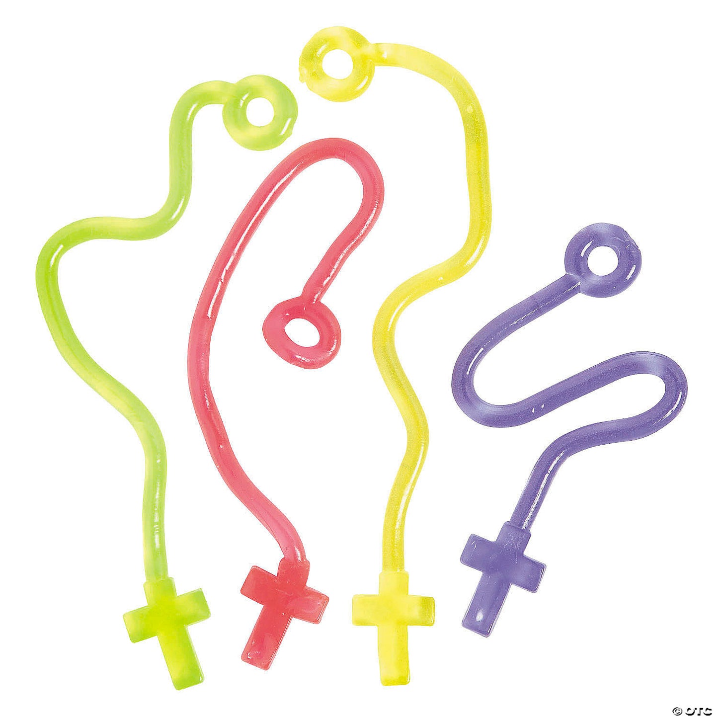 7 3/4" Bulk 72 Pc. Glow-in-the-Dark Stretch Stick Cross Toys | USA Decoration®